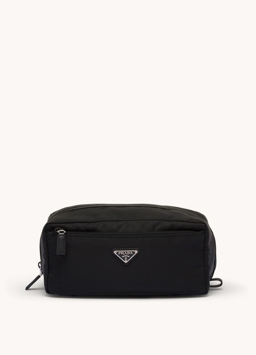 Prada Toilettas met leren details - voorkant 3 zwart