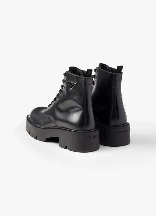 Prada Veterboot van leer - achterkant 5 zwart