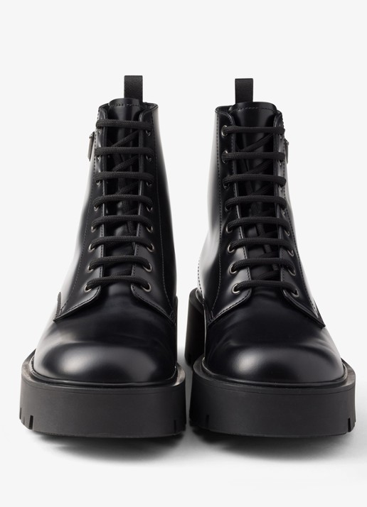 Prada Veterboot van leer - detail 4 zwart