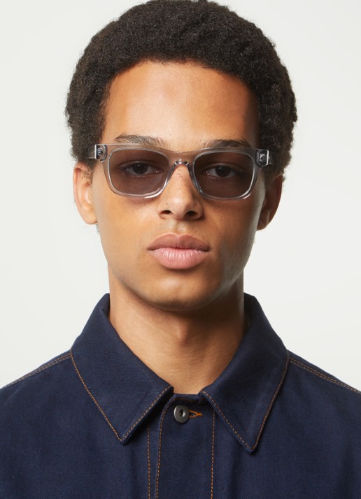 Prada Wayfarer zonnebril gepolariseerd PRA17S - voorkant 5 staalblauw