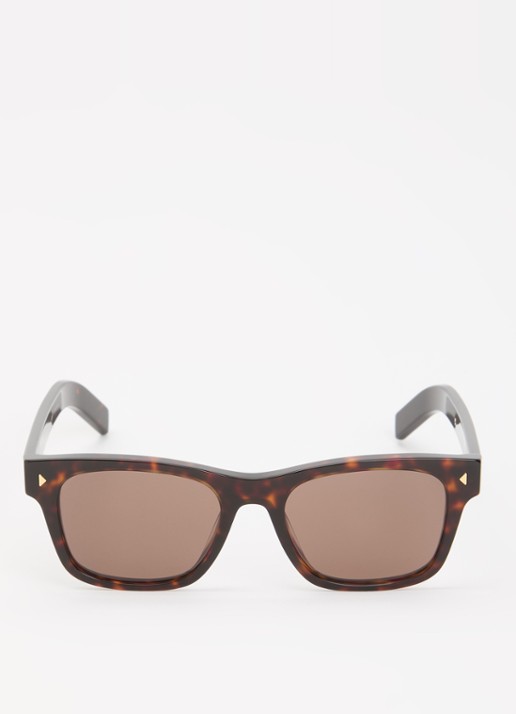 Prada Wayfarer zonnebril PR A17S - detail 2 donkerbruin