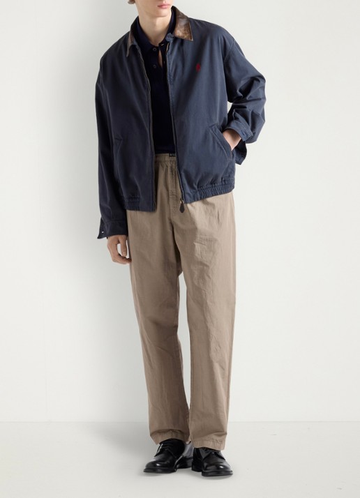 Prada Wide fit chino in linnenblend - voorkant 5 beige