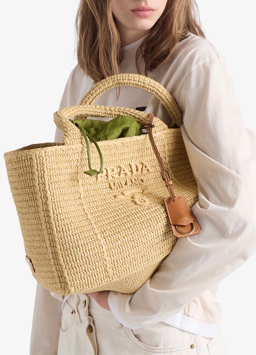 Prada Wish Re-Nylon handtas met logo - detail 7 groen