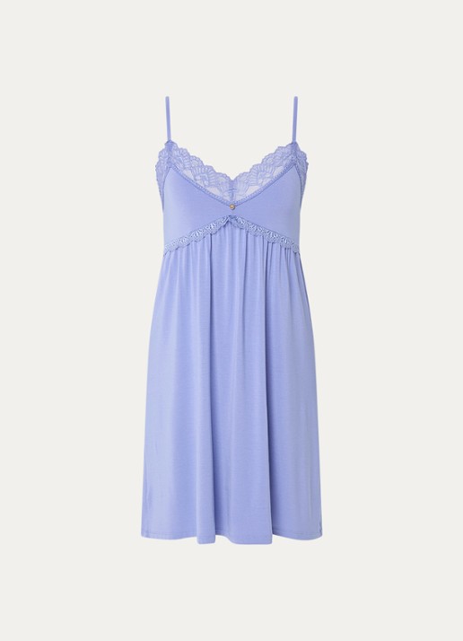 Pretty You Bamboo nachthemd met details van kant - voorkant 3 lavendel