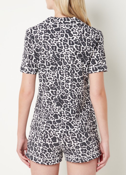 Pretty You Bamboo pyjamaset met borstzak - achterkant 4 donkergrijs