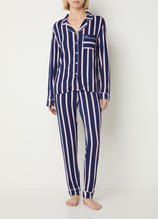 Pretty You Bamboo pyjamaset met contrasterende bies