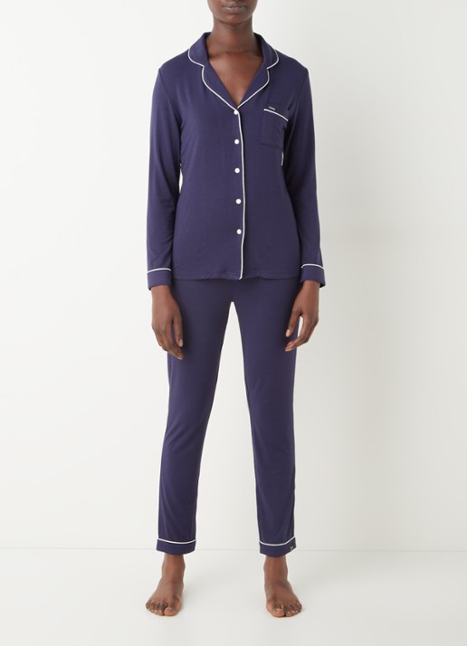 Pretty You Bamboo pyjamaset met getipte bies