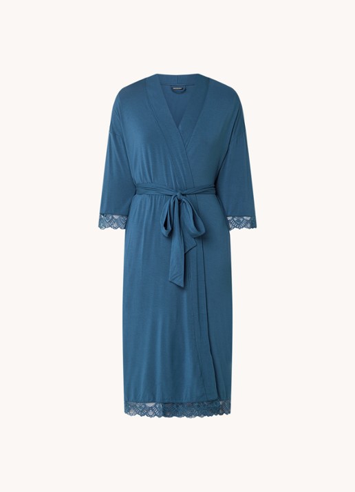 Pretty You Kimono met kant - voorkant 3 petrol