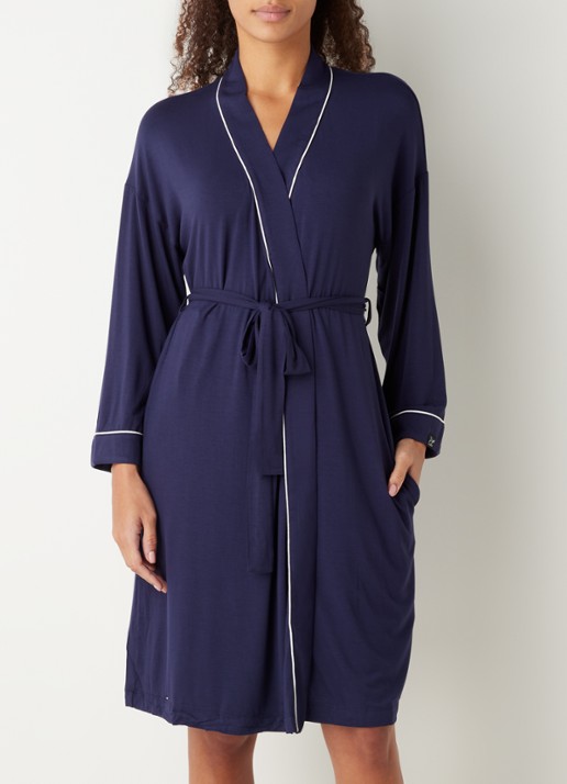 Pretty You Kimono met strikceintuur - detail 2 royalblauw