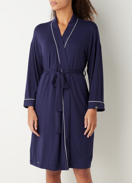 Pretty You Kimono met strikceintuur - voorkant royalblauw
