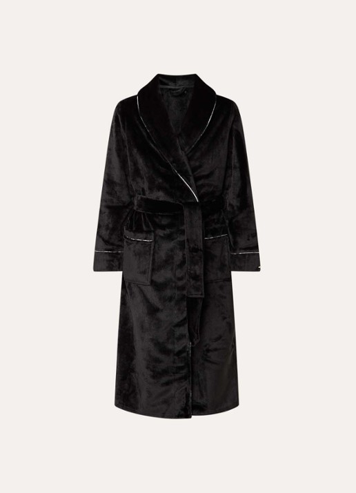Pretty You Velour badjas met opgestikte zakken