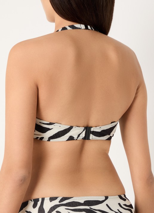 PrimaDonna Dalice voorgevormde bikinitop met zebraprint en lurex - detail 5 gebroken wit