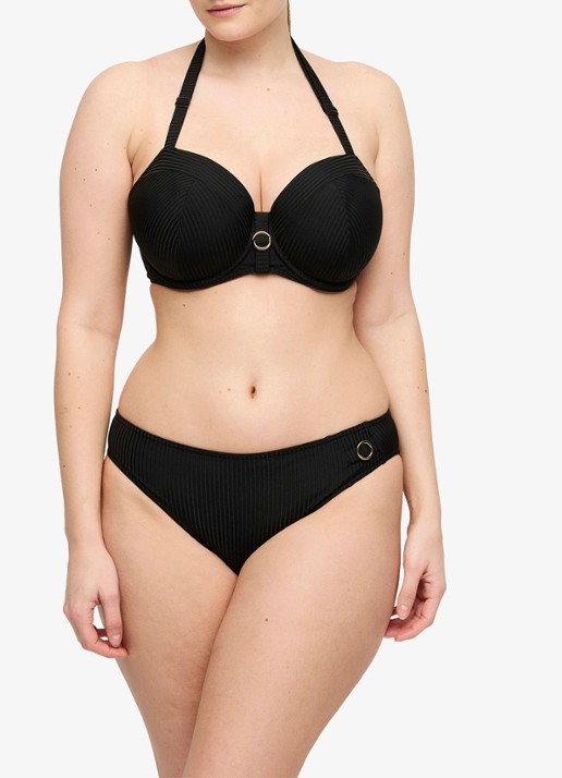 PrimaDonna Delray bikinislip met structuur - voorkant 2 zwart