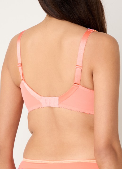 PrimaDonna Devdaha beugel bh met overlay van mesh - achterkant 3 koraalroze
