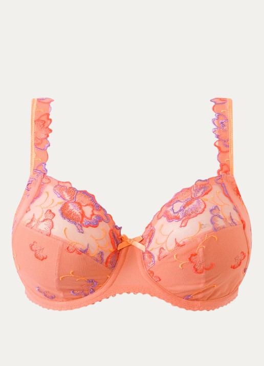PrimaDonna Devdaha beugel bh met overlay van mesh - voorkant 4 koraalroze