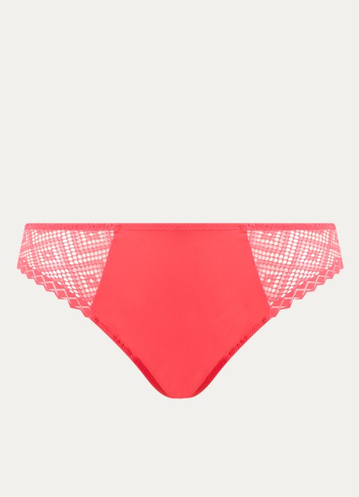 PrimaDonna Grace Bay string met kant - voorkant 4 koraalrood