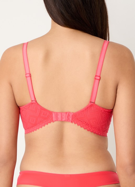 PrimaDonna Grace Bay voorgevormde bikinitop met beugel - achterkant 3 koraalrood
