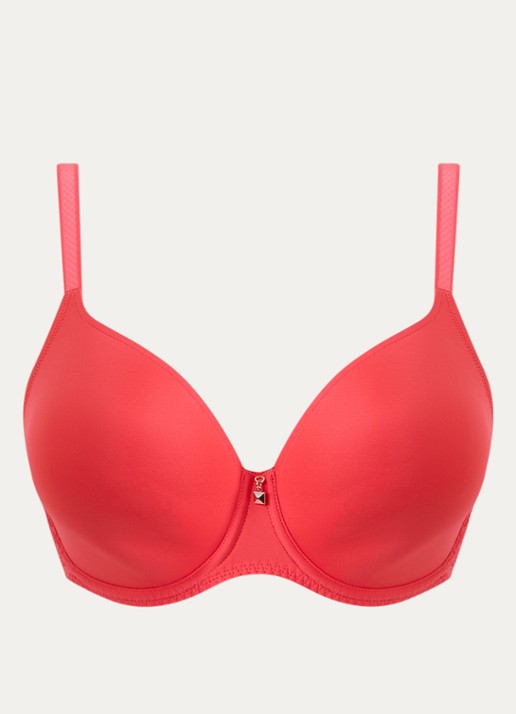 PrimaDonna Grace Bay voorgevormde bikinitop met beugel - voorkant koraalrood