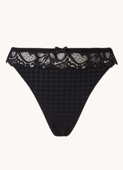 PrimaDonna Madison string met kant - voorkant 3 zwart