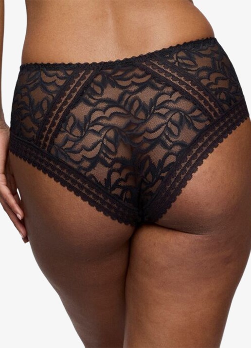 PrimaDonna Miyara slip van mesh met borduring - achterkant 5 zwart