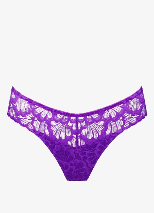 PrimaDonna Mocuto string van kant - voorkant paars