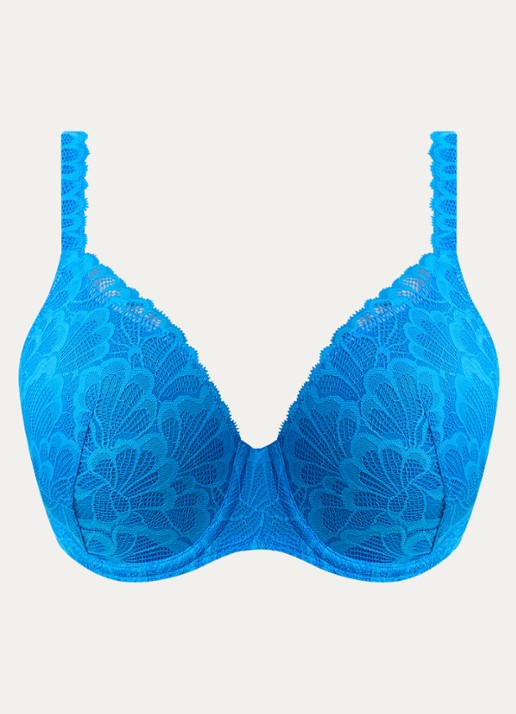 PrimaDonna Mocuto voorgevormde beugel bh met overlay van kant - voorkant donkerblauw