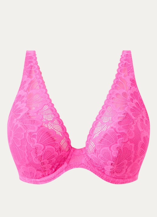 PrimaDonna Mocuto voorgevormde beugel bh met overlay van kant - voorkant 4 roze
