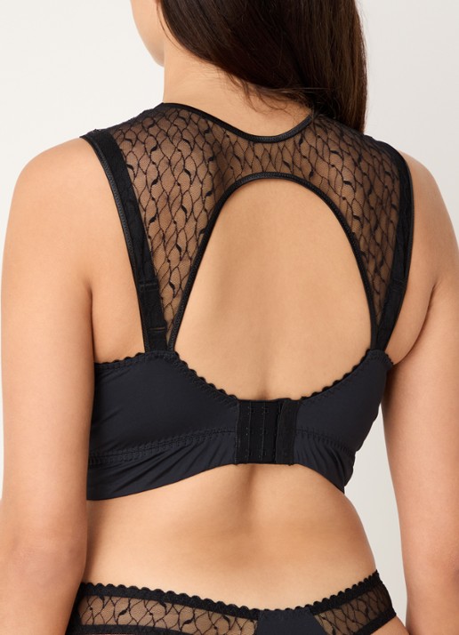 PrimaDonna Naica bralette met kant - achterkant 5 zwart