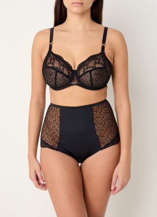 PrimaDonna Naica shorty met kant - voorkant 4 zwart