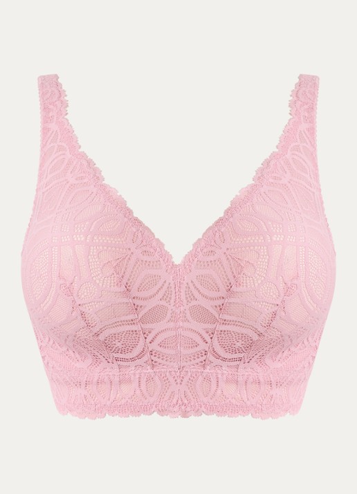 PrimaDonna Salerno bralette van kant - voorkant 4 roze