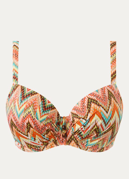 PrimaDonna Tubou bikinitop met beugel en print - voorkant 4 orange