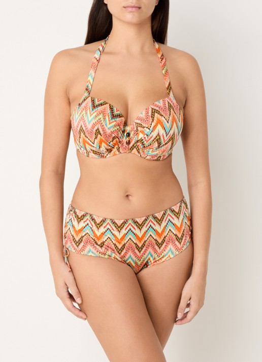PrimaDonna Tubou hipster bikinislip met print - voorkant 5 oranjerood