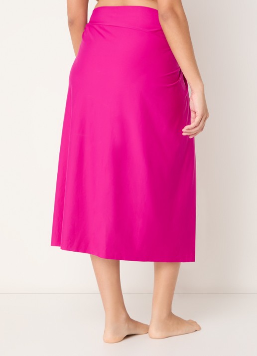 PrimaDonna Uvita midi strandrok met split - achterkant fuchsia