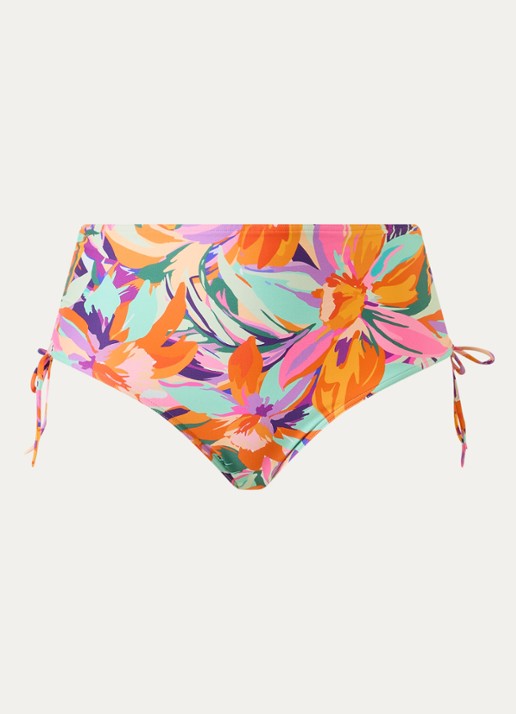 PrimaDonna Varadeo high waisted bikinislip met bloemenprint - voorkant mint