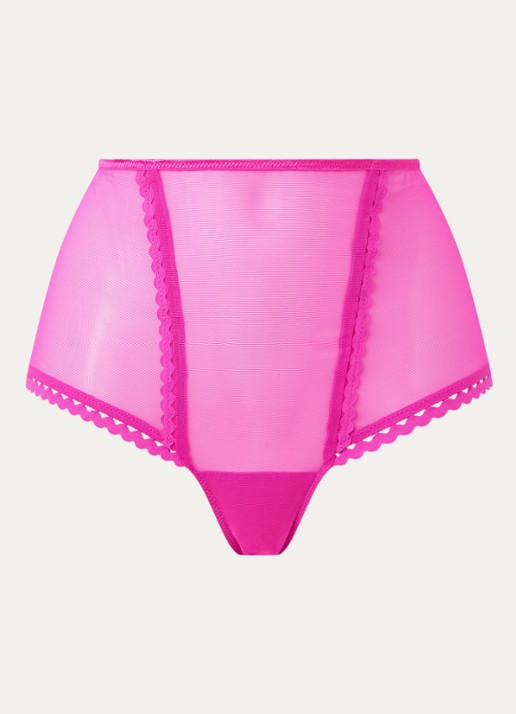 PrimaDonna Vivgirl high waisted shorty van mesh - voorkant 3 donkerroze