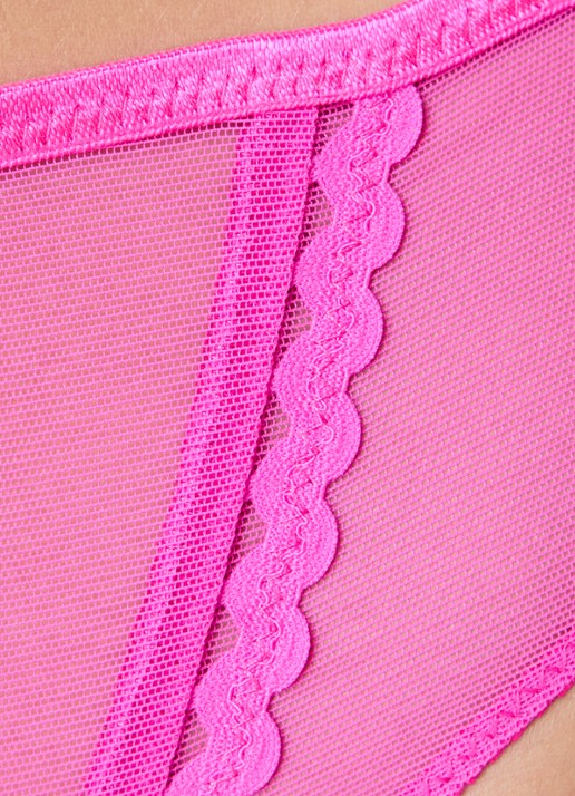 PrimaDonna Vivgirl string van mesh - detail 2 donkerroze