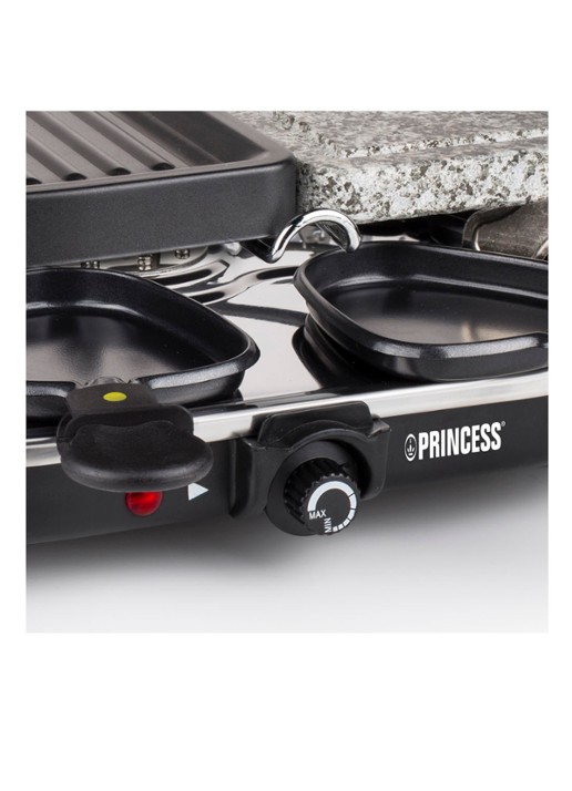 Princess Raclette 8 Oval Stone & Grill Party gourmetstel 162710 - detail 6 zwart