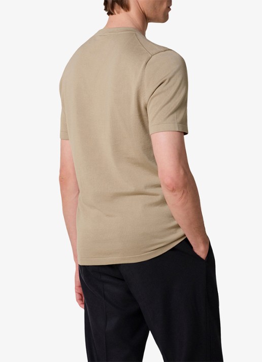 Profuomo Aero ease T-shirt met stretch - achterkant 4 beige