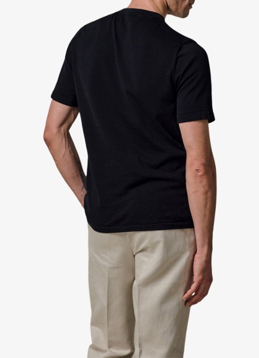 Profuomo Aero ease T-shirt met stretch - achterkant 4 donkerblauw