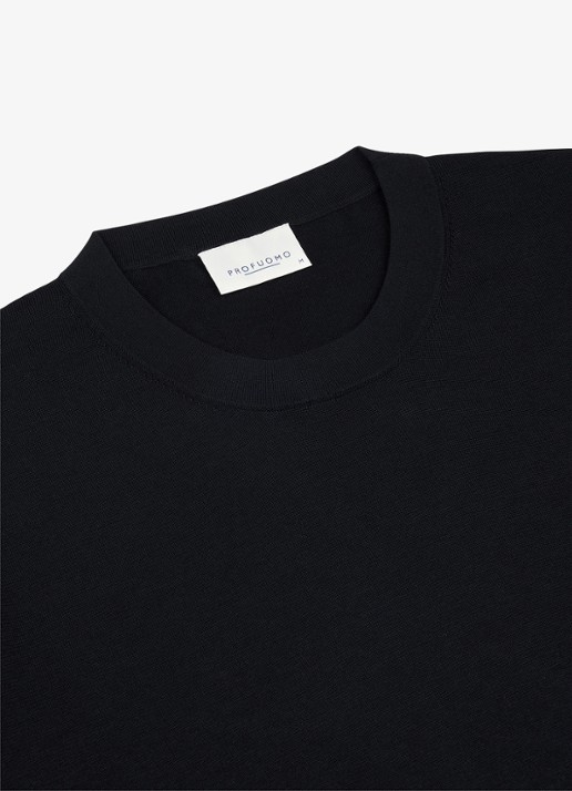 Profuomo Aero ease T-shirt met stretch - detail 2 donkerblauw