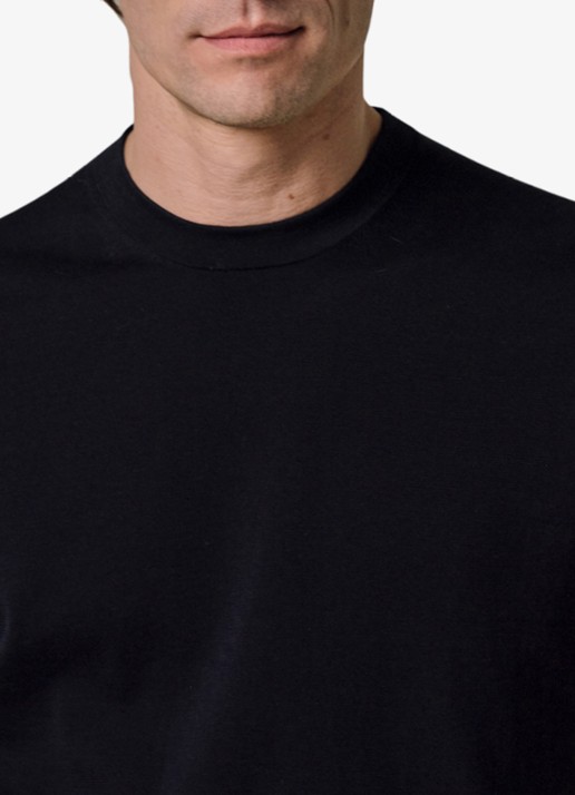 Profuomo Aero ease T-shirt met stretch - detail 3 donkerblauw