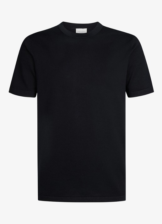 Profuomo Aero ease T-shirt met stretch - voorkant 5 donkerblauw