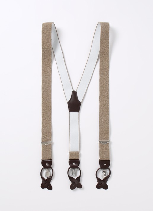 Profuomo Bretels met leren details