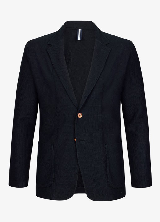Profuomo Colbert van wol - voorkant 5 donkerblauw