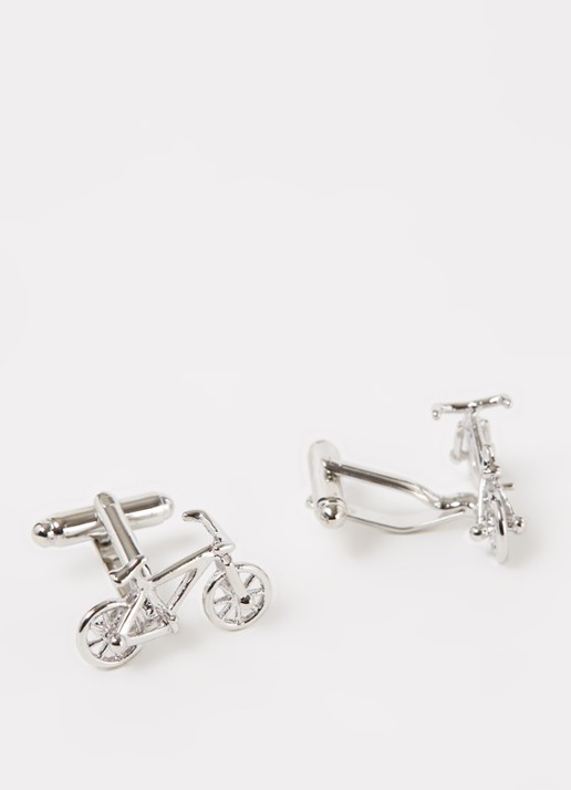 Profuomo Fiets manchetknopen - detail 3 zilver