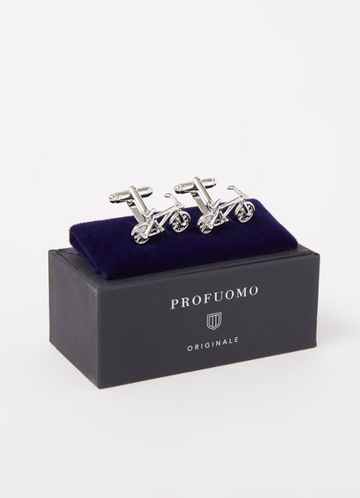Profuomo Fiets manchetknopen - voorkant 2 zilver