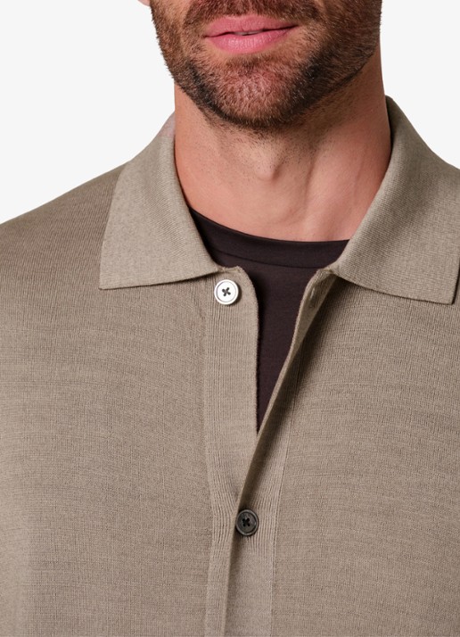 Profuomo Fijngebreid vest van wol - detail 5 beige