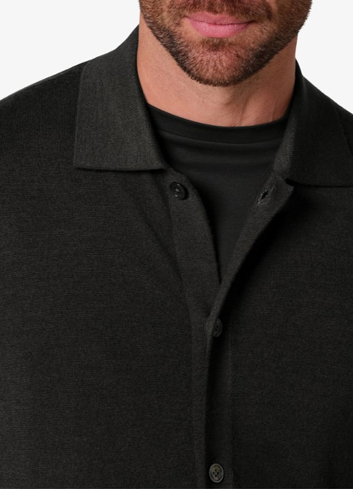 Profuomo Fijngebreid vest van wol - detail 3 zwart