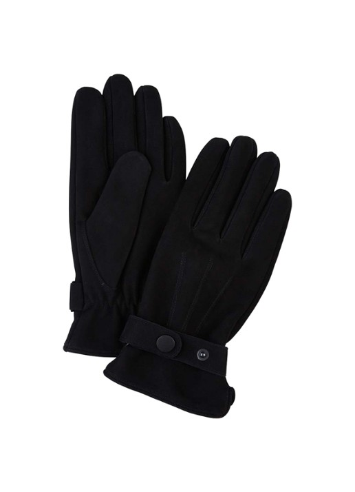 Profuomo Handschoen van leer - voorkant 2 zwart