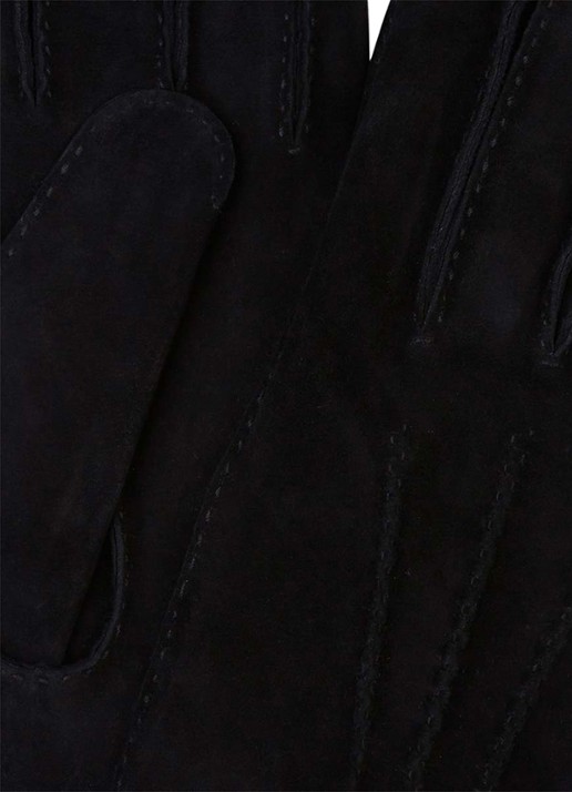 Profuomo Handschoen van suède - detail 2 zwart